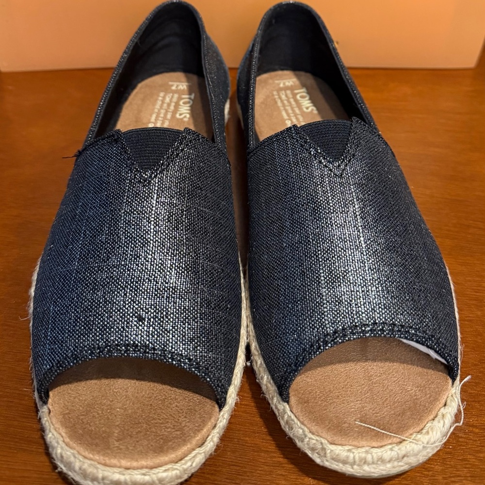 TOMS Dark Denim Espadrille Shoes